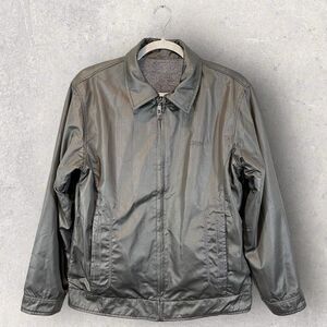 Boss Gray Reversible Jacket Full Zip Front with Pockets Men’s Size XL